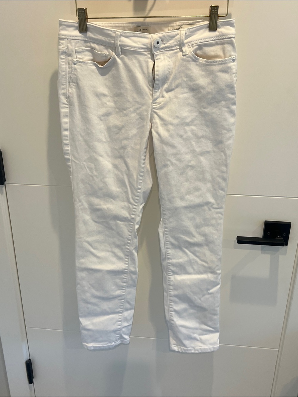J. Jill White Cropped Stretch Skinny Jeans